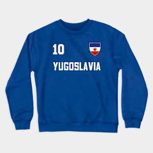 Yugoslavia Retro Vintage Soccer Football Jersey for Yugoslavian Supporters Crewneck Sweatshirt